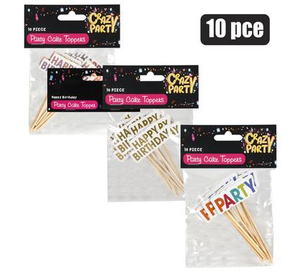 CAKE TOPPER-ASSORTED 10PC