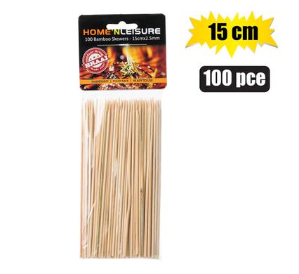 SKEWERS BAMBOO 15cm 100PCE 2.5mm H&L
