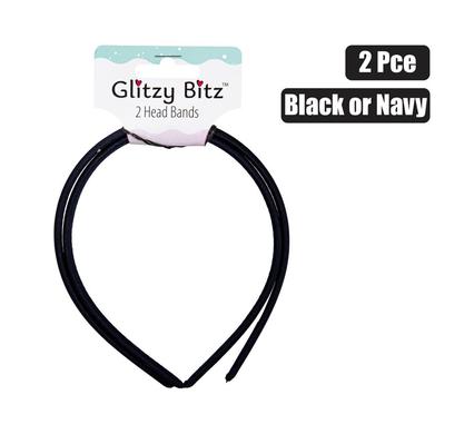 HAIR ALICE BAND FABRIC COVER 2PCE