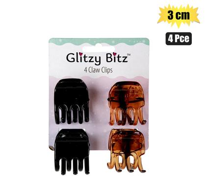 HAIR CLAW CLIPS 3cm 4PC