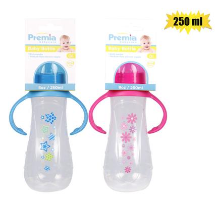BABY-FEEDING-BOTTLE PL 250ml W/HANDLES