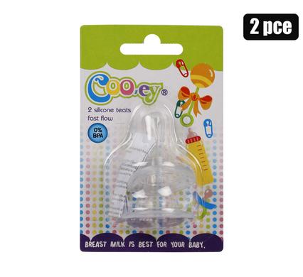 COOEY BOTTLE-TEATS 2PC REG/MED SILICONE