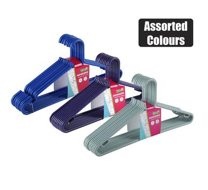 CLOTHES HANGERS PLASTIC PACK-10 ASSTD