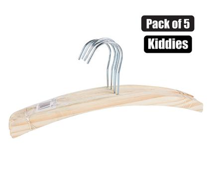 CLOTHES HANGERS WOODEN KIDDIES PACK-5