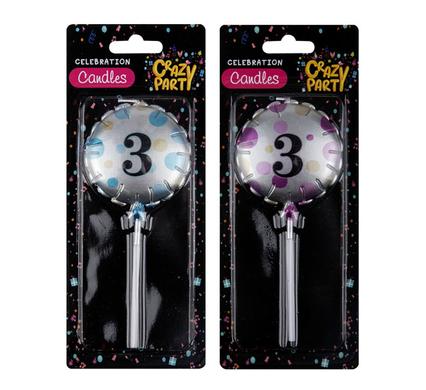 CANDLES BIRTHDAY BALLOON ROUND ASSTD-3