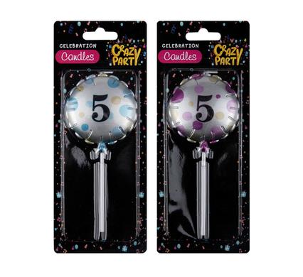 CANDLES BIRTHDAY BALLOON ROUND ASSTD-5