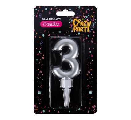 CANDLES BIRTHDAY LARGE FOIL NUMBER-3