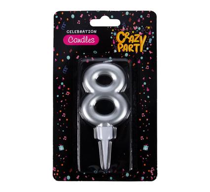 CANDLES BIRTHDAY LARGE FOIL NUMBERS-8