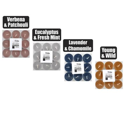 CANDLE TEA-LIGHT 3.5 BOX-9 REVIVE ASSTD