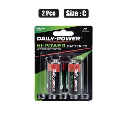 BATTERIES H/POWER SIZE:C 2PCE BLISTER