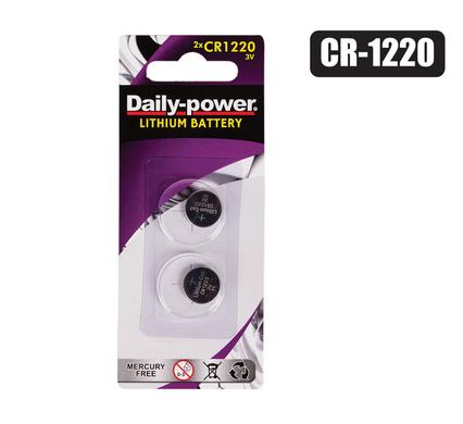 BATTERIES LITHIUM CR-1220(3V) CARD-OF-2
