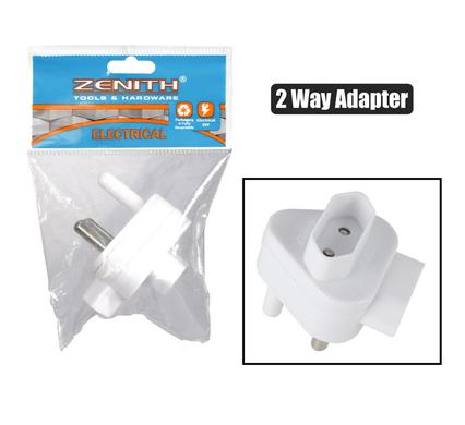 PLUG-ADAPTOR 2x2PIN EURO ZENITH