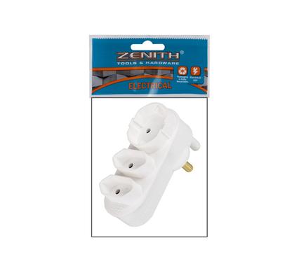 PLUG-ADAPTOR EURO 1xSHUKO 2x5AMP ZENITH