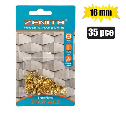 NAILS CHAIR 11x16mm BRASS 35PCE