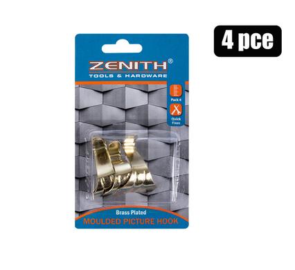 HOOK MOULDING BRASS PLATED 4PCE