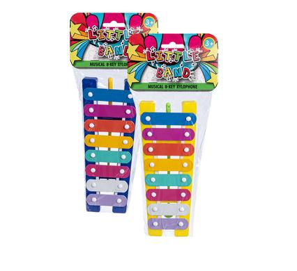 MUSICAL PERCUSSION XYLOPHONE 8 KEY ASSTD