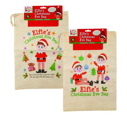 XMAS ELF DRAWSTRING BAG