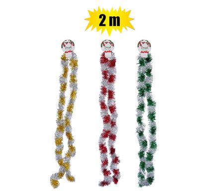 XMAS GARLAND TINSEL 8cmx2m TWO-TONE