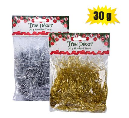 XMAS GARLAND TINSEL SHREDDED 30g