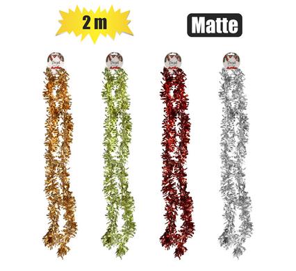 XMAS GARLAND TINSEL MATTE 9cmx2m
