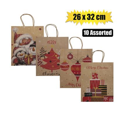 XMAS STATIONERY GIFT BAG CRAFT 26x32cm