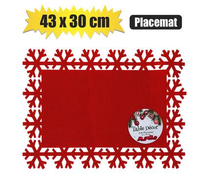 XMAS TABLE DECOR PLACEMENT FELT 43x30cm