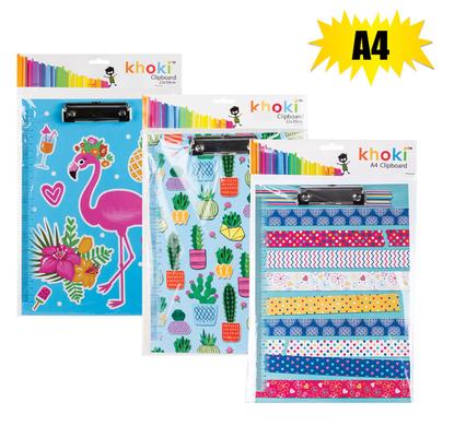 STATIONERY CLIPBOARD A4 ASSTD