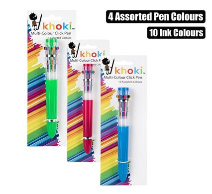 PEN CLICK MULTICOLOUR 1PC 10 COLOURS