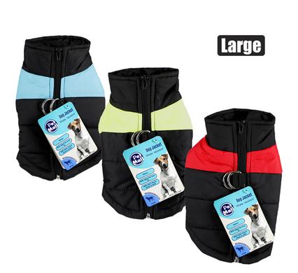 PET DOG JACKET WITH ZIP UNISEX-LARGE