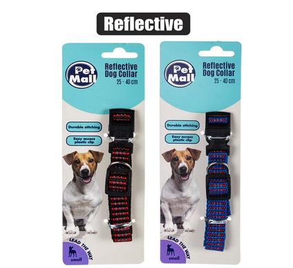 PET DOG-COLLAR REFLECTIVE 25-40cm