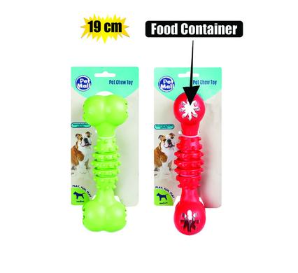 PET DOG TOY RUBBER BONE FOR TREATS