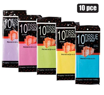 PAPER TISSUE 50x66cm 10xSHTS BRIGHTS