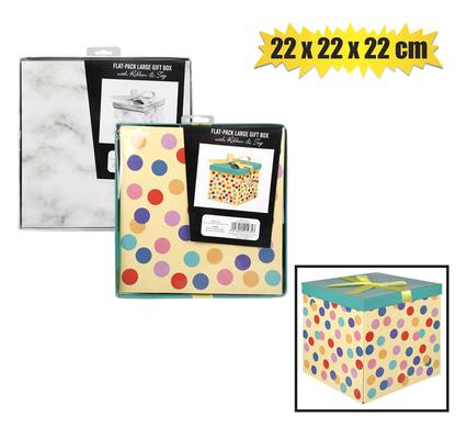 GIFT BOX FLAT PACK 22x22x22cm FEMALE/GEN