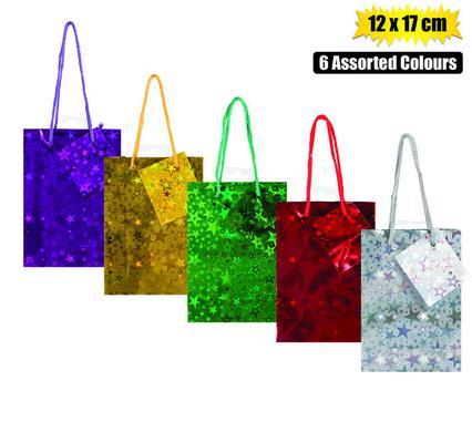 GIFT-BAG METALLIC PPR SML 12x17cm MATT