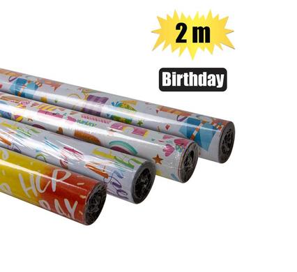 GIFT-WRAP 700mmx2m BIRTHDAY