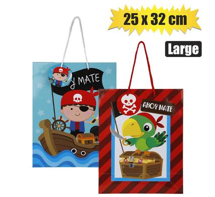 GIFT-BAG DESIGNER LRG 25x32cm PIRATE