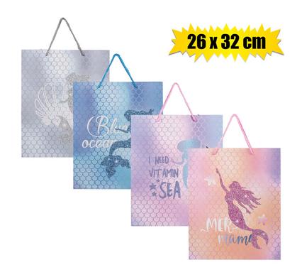 GIFT-BAG PPR LRG MERMAID 26x32cm