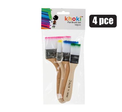ART+CRAFT BRUSH SET FLAT 4PC