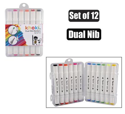 ART+CRAFT DUAL NIB ARTIST MARKERS 12PC