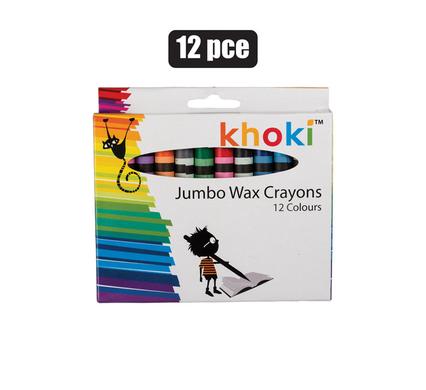 ART+CRAFT CRAYONS WAX JUMBO 12PCE