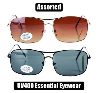 SUNGLASS ESS/MENS SQUARED METAL