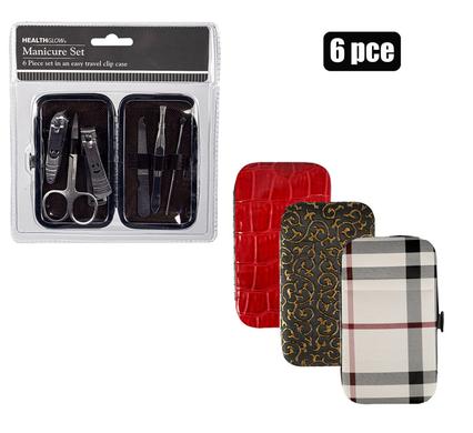 NAIL MANICURE SET 6PCE IN CLIP CASE