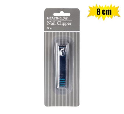 NAIL CLIPPER CHROME 8cm FOOT H/GLOW