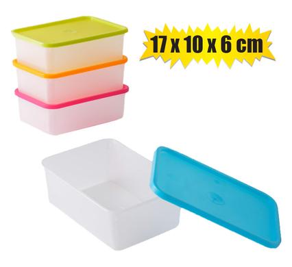 LUNCH BOX 17x10x6cm ASSTD-COLOURS