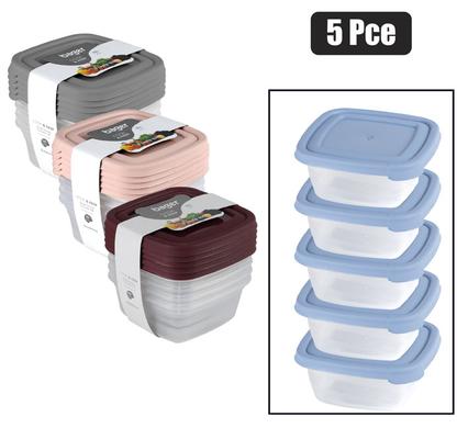 CONTAINER SET ECO-FRESH 250ml SQUARE 5PC
