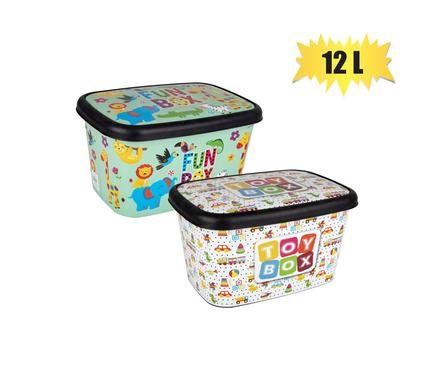 STORAGE BOX DECORATED DEEP 12L