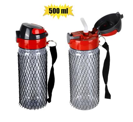 WATER BOTTLE 500ml WITH STRAW