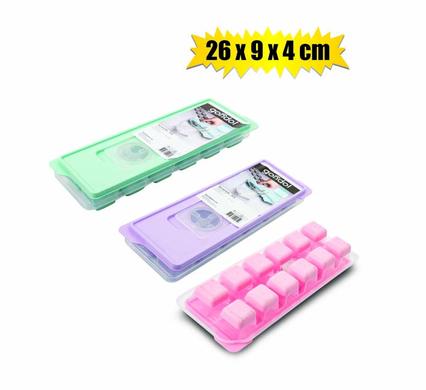 ICE CUBE TRAY 12 CUBE WITH LID 26x9x4cm
