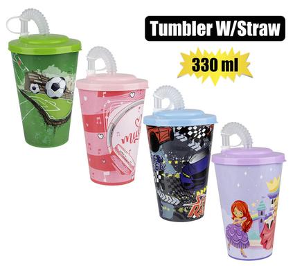TUMBLER WITH STRAW 330ml