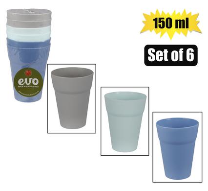 TUMBLER PL PASTEL 150ml SET-OF-6